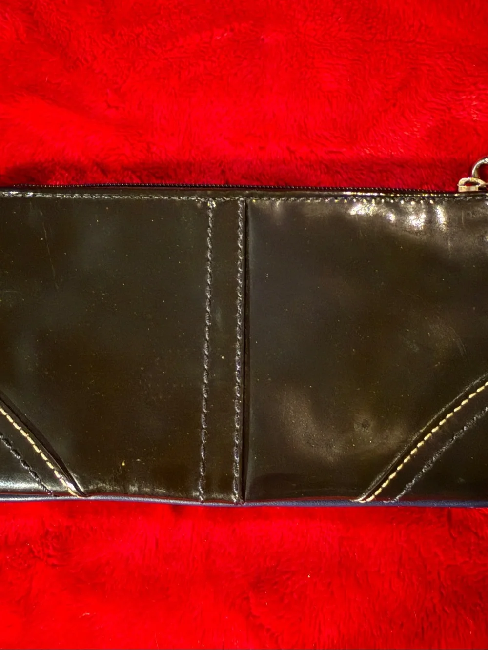 COACH Vintage Black Patent Leather Wristlet Clutch Pouch